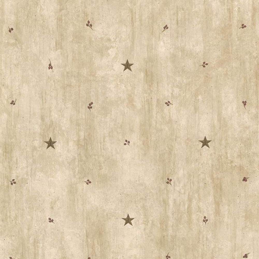 Wallpaper Bryndle Beige Barnstar & Sprigs Country